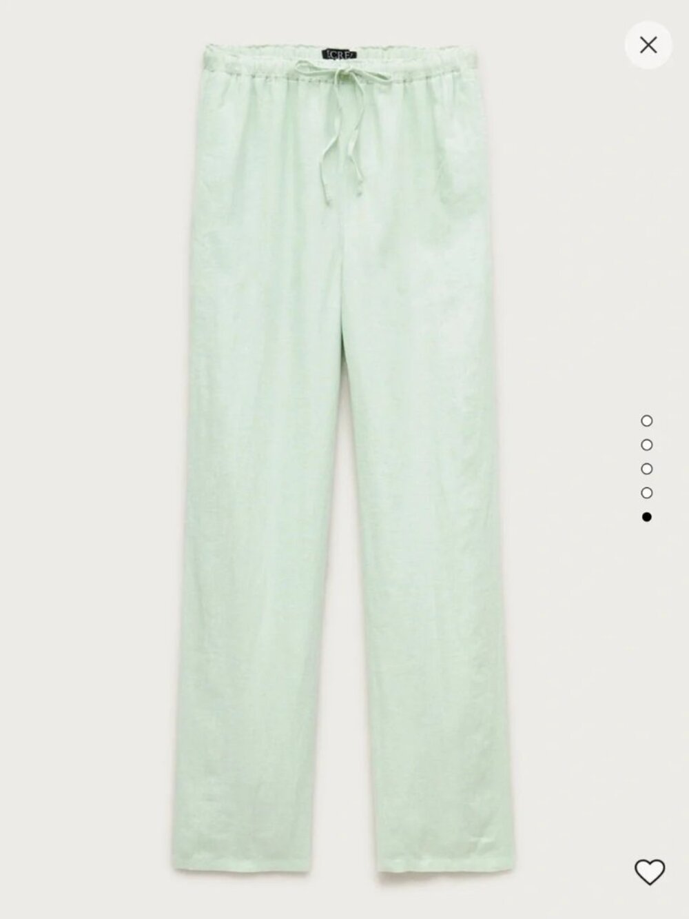 NWT J. Crew Soleil Pant in Linen, Mint Green, Size Small - Picture 4 of 10